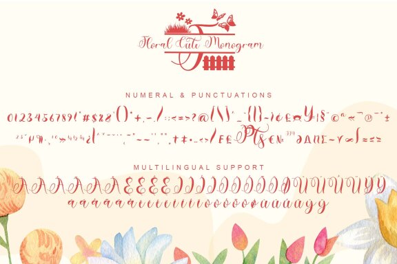 Floral Cute Monogram