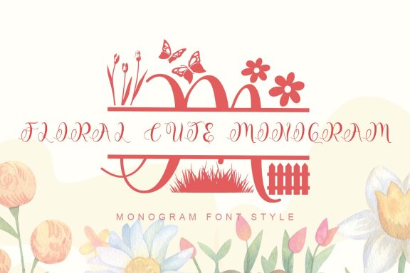 Floral Cute Monogram