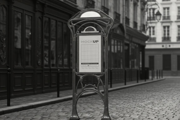 Art Nouveau Street Signs Mockups