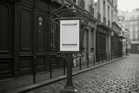 Art Nouveau Street Signs Mockups