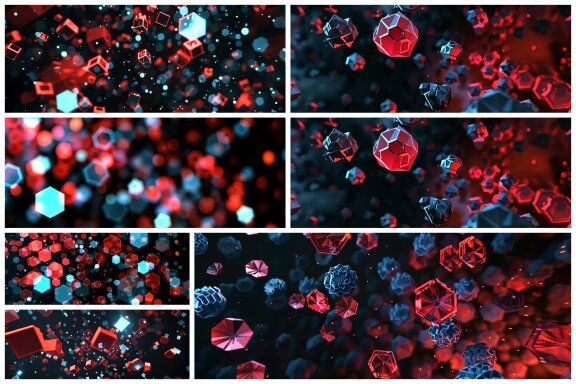 60 4K Animations Floating Particles 