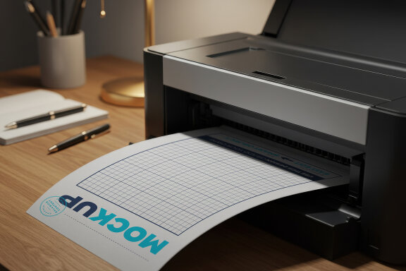 Paper Being Printed Mockups