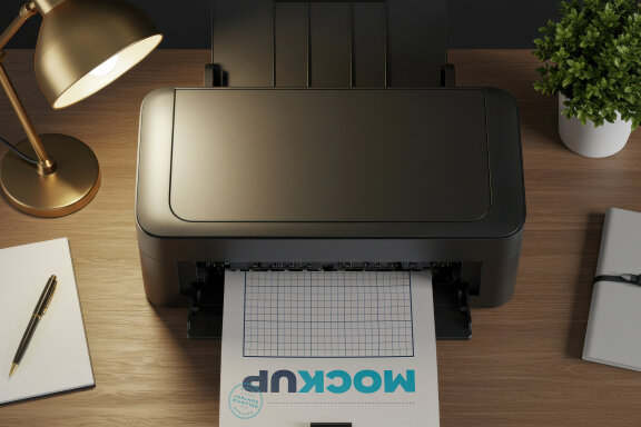 Paper Being Printed Mockups