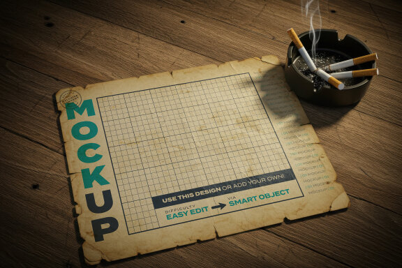 Old Rusty Paper Scene Mockups