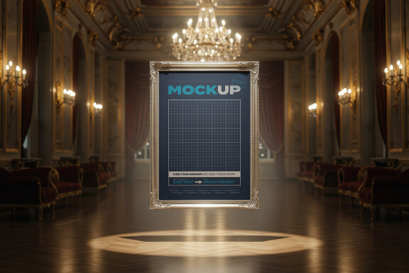 Silver Frame Mockups on Elegant House