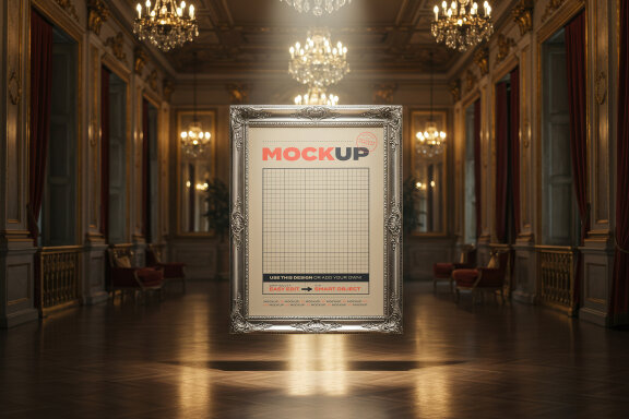 Silver Frame Mockups on Elegant House