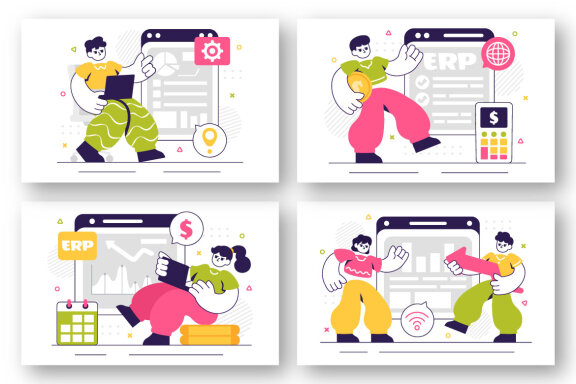 10 ERP Software System Illustration