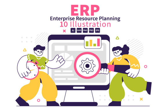 10 ERP Software System Illustration