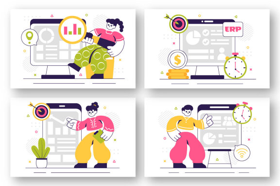 10 ERP Software System Illustration