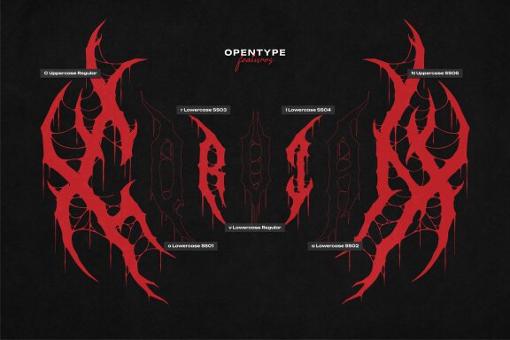 Night Corvian | Black Metal Font