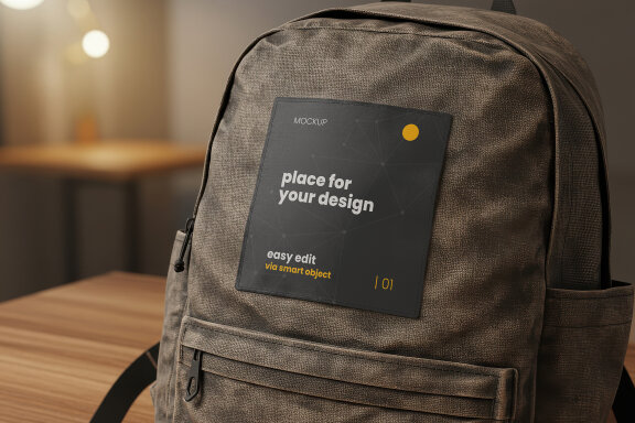Patch on Backpack Mockups