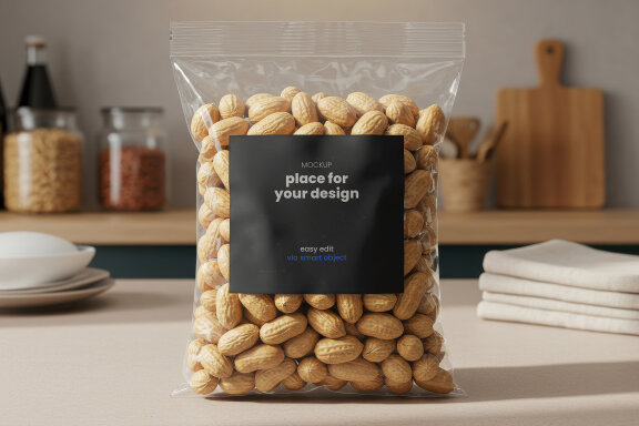 Nuts Seeds Packaging Label Mockups