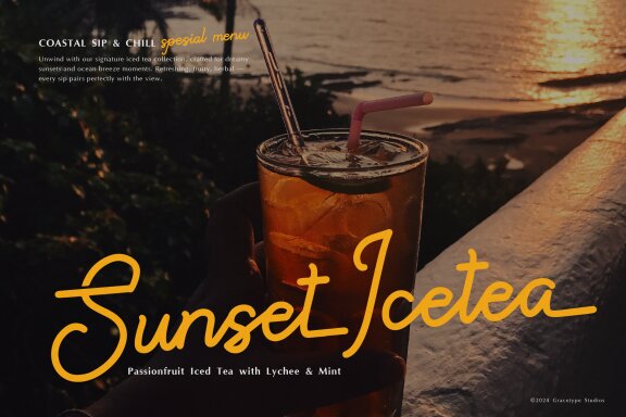 Paradise Gallaiso | Monoline Script Typeface