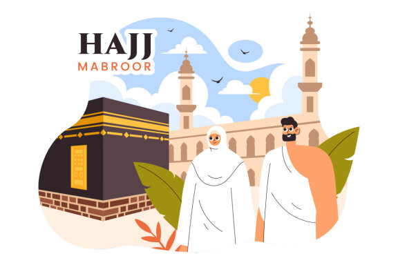 7 Hajj or Umrah Mabroor Illustration