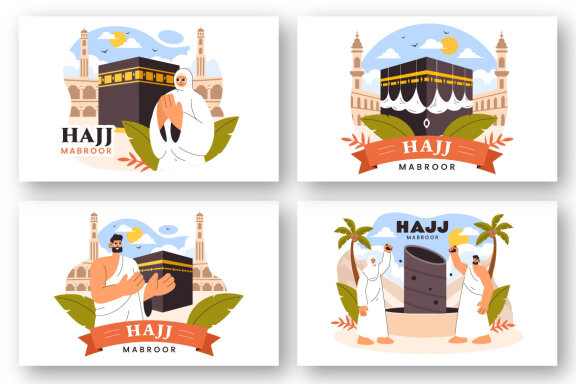 7 Hajj or Umrah Mabroor Illustration