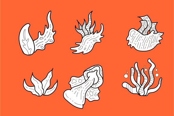 Doodle Ornament Set – Underwater Theme