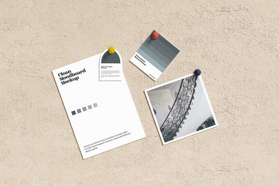 Clean Ideas Moodboard FREE Mockup
