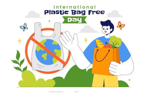 7 International Plastic Bag Free Day Illustration