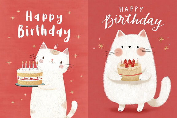 10 Free Birthday Cards with Cats