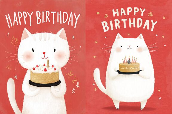 10 Free Birthday Cards with Cats