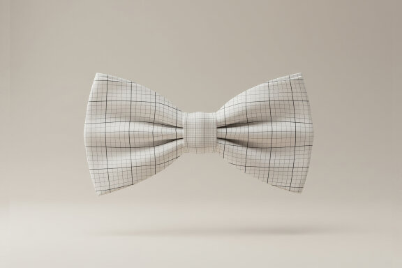 Bow Neck Tie Floating Mockup
