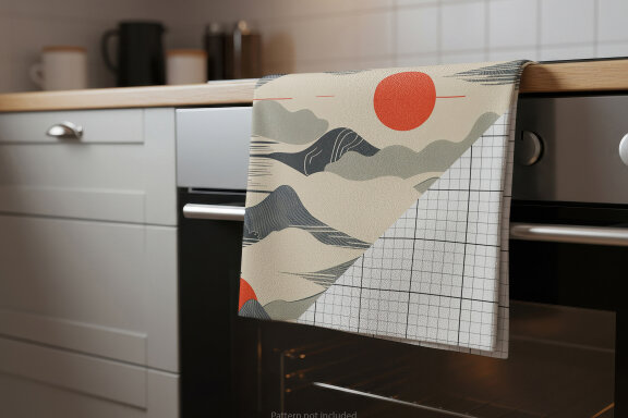Kitchen Towel Dishcloth Mockups