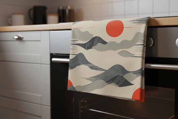 Kitchen Towel Dishcloth Mockups