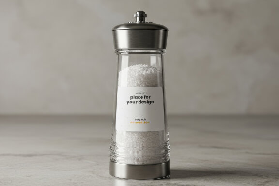 Salt and Pepper Grinder Packaging Label Mockups