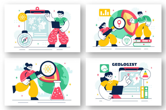 10 Geologist Soil Analysis Illustration