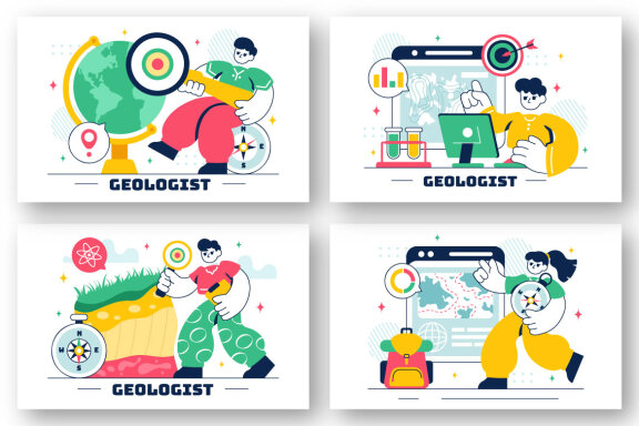 10 Geologist Soil Analysis Illustration
