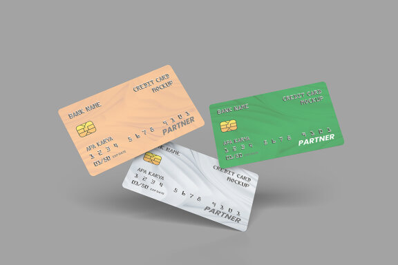 Floating Credit Card Mockup