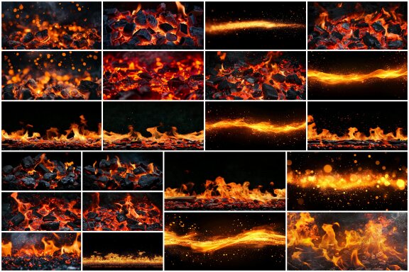 250+ Fire & Flames Background Animations Video Scenes