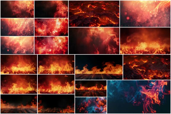 250+ Fire & Flames Background Animations Video Scenes