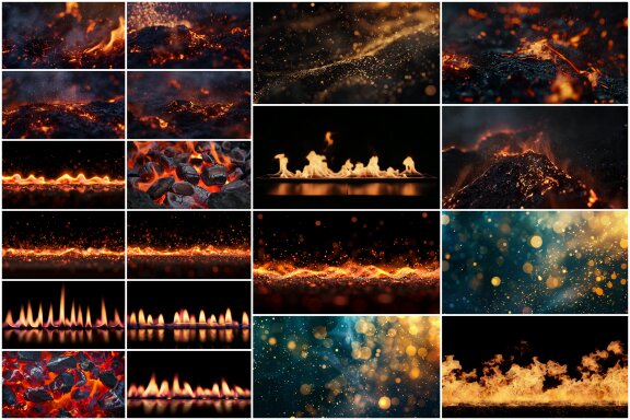 250+ Fire & Flames Background Animations Video Scenes