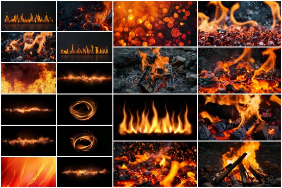 250+ Fire & Flames Background Animations Video Scenes