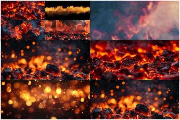 250+ Fire & Flames Background Animations Video Scenes