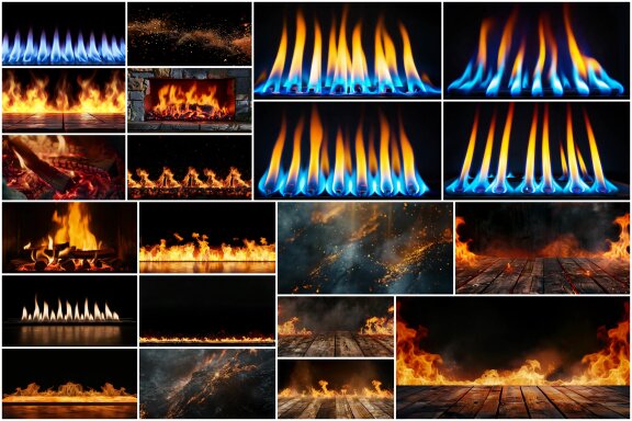 250+ Fire & Flames Background Animations Video Scenes