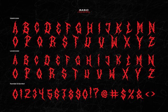 BlekMary | Black Metal Font