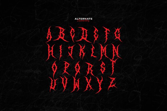 BlekMary | Black Metal Font