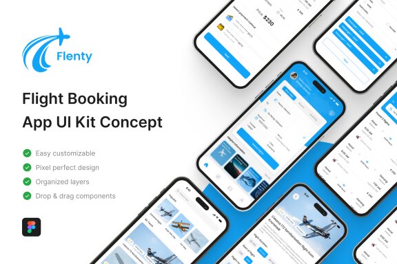 Flenty - Flight Booking App UI Kit