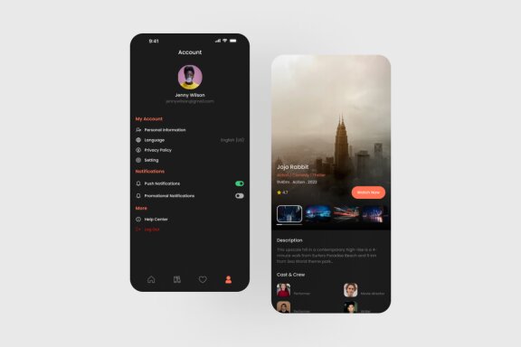 HiFilm - Movie Streaming App UI Kit