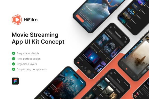 HiFilm - Movie Streaming App UI Kit