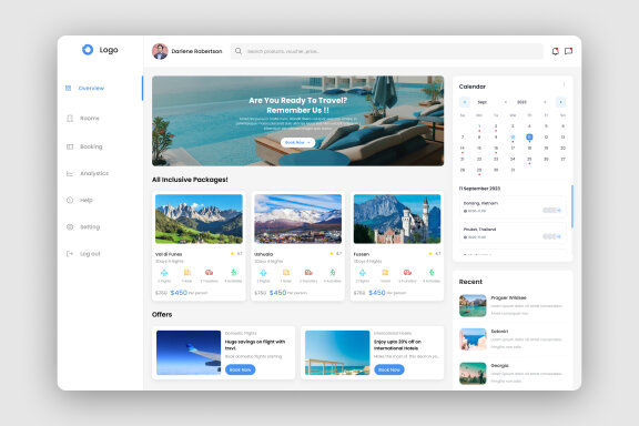 Travel Booking Dashboard UI Kit