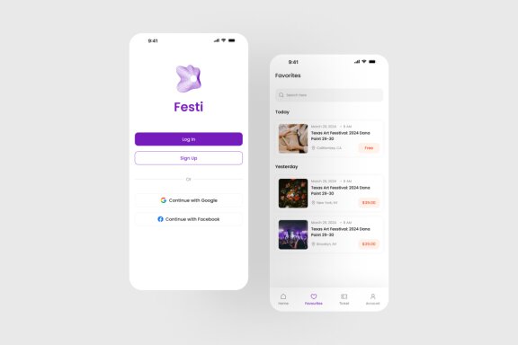 Festi - Event Booking  App UI Kit