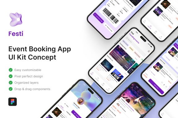 Festi - Event Booking  App UI Kit