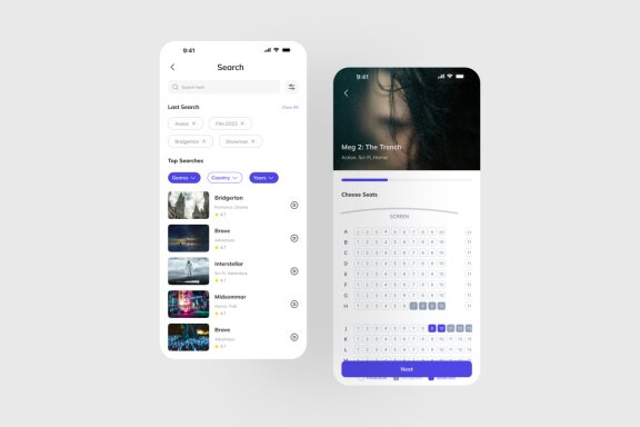 Hakura - Movie Booking Ticket App UI Kit