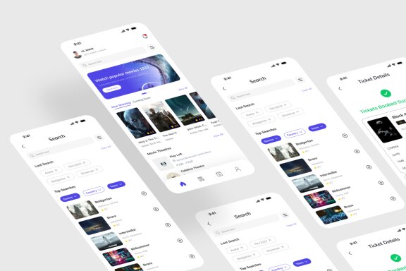 Hakura - Movie Booking Ticket App UI Kit