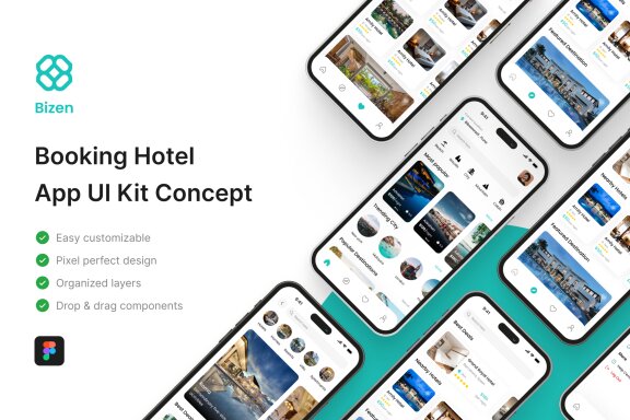 Bizen - Booking Hotel App UI Kit