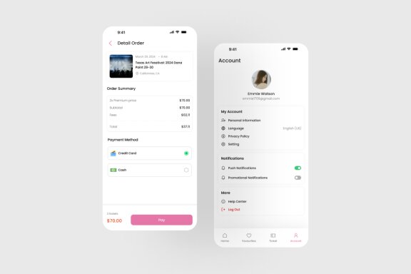 Fendy - Event Booking  App UI Kit