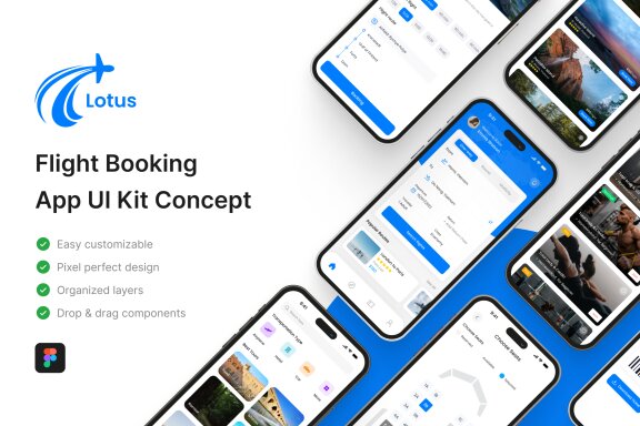 Lotus - Flight Booking App UI Kit